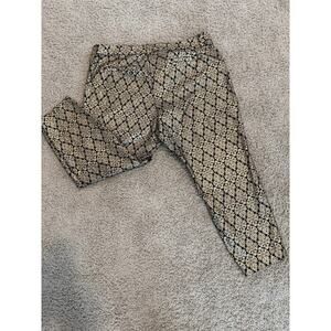 Old Navy Pixie Midrise Gold & Black Brocade Dress Pants Plus Size 20 HolidayWear